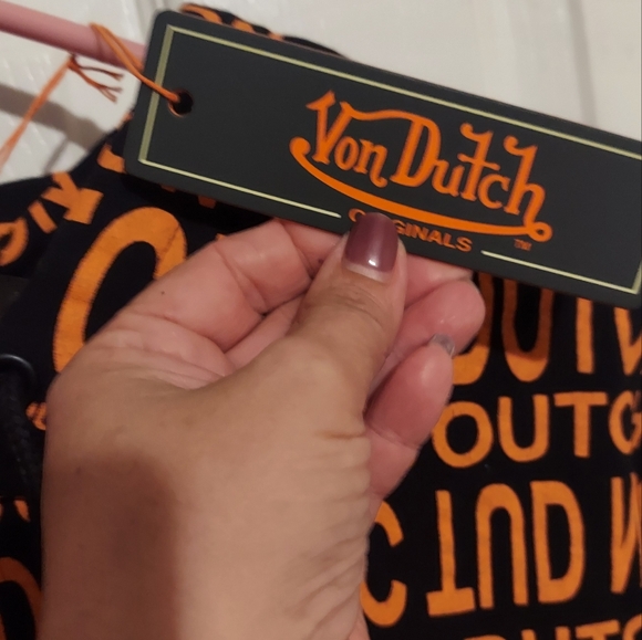 Orange and Black Von Dutch Hooded Sweatshirt size S Brand New with tag. - Picture 5 of 10